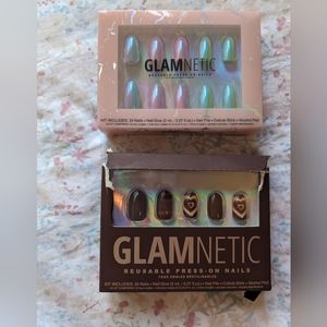 Glamnetic Reusable Press-On Nails; Aurora and Sugar & Spice; 2 boxes
